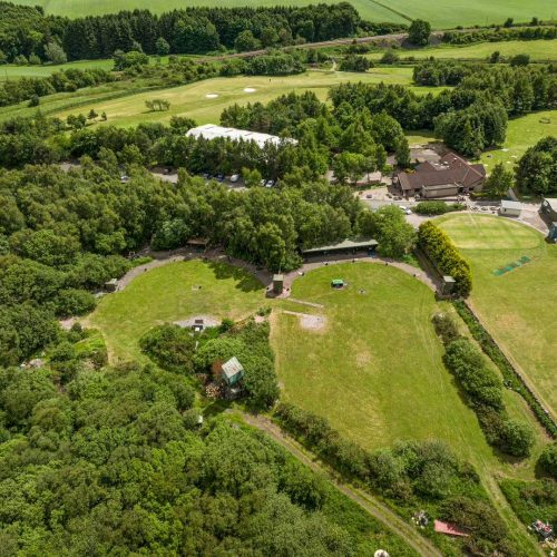 Shooting ground aerial